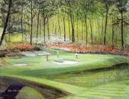 12th hole at augusta wallpaper mural by