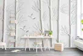 White Forest With Bamboo Tree Wallpaper
