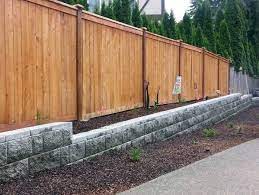 Retaining Wall And Fence In Olympia