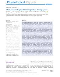 Pdf Mechanisms Of Sympathetic Regulation During Apnea