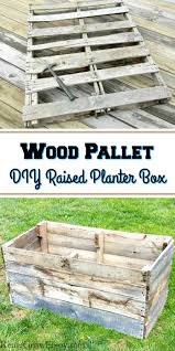 wood pallet diy raised planter box