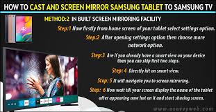 how do i mirror samsung tablet to