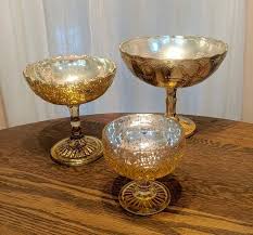 Gold Mercury Glass Pedestal Vase Glass