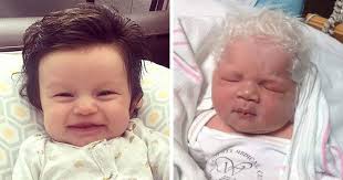 In order to get into guinness book of records, he grew his hair long, despite the fact that it lost its luscious. Parents Share Pics Of Babies Born With Full Heads Of Hair 50 Pics Bored Panda