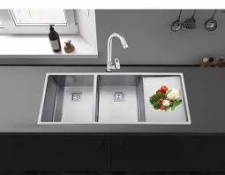 double bowl kitchen sink size