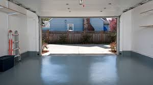 garage with new floor paint