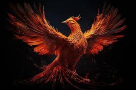 premium photo phoenix bird rising