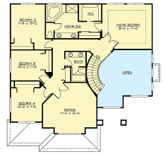 House Plan With Two Story Living Room