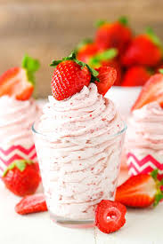 homemade strawberry whipped cream