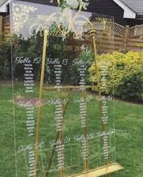 Details About Clear Acrylic A1 Wedding Table Plan Any Design Choice Of Colours Seating Chart