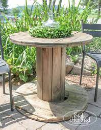 They were the right height and they draw out the darker spots in the wood. Industrial Spool Table Eight Hundred Furniture