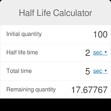 Half Life Calculator Omni
