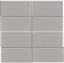 Taupe Glass 3x6 Subway Tile 8mm