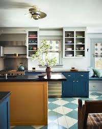 paint colors for blue kitchen cabinets