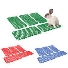 5x rabbit cage floor mats plastic hole
