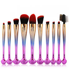 10pcs colorful s makeup brushes set foundation blending powder eyeshadow lip eyebrow