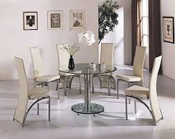 Round dining sets are perfect for creating cosy dining and drinking hubs in your home, and the rio round glass dining table with calgary chairs is no exception. Round Glass Dining Table For Six People Luxury Dining Room Tables Country Style Dining Room Glass Dining Room Furniture