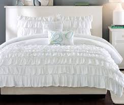 White Ruffles 5pc Full Queen Comforter