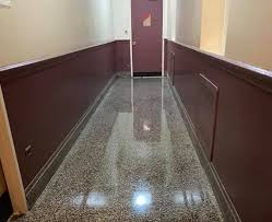 terrazzo floor restoration completed by