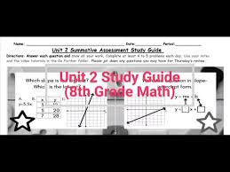 Unit 2 Study Guide 8th Grade Math