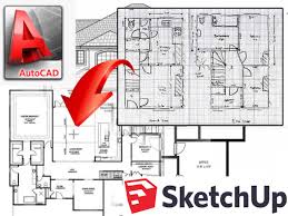 Floor Plan To Autocad And Sketchup 2d
