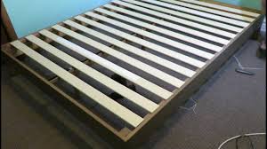 deluxe wood platform bed frame