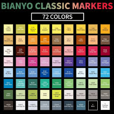 Bianyo Classic Series Alcohol Based Dual Tip Art Markers