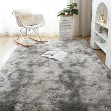 gray fluffy carpet for bedroom for