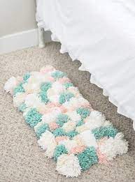 how to make a pom pom rug the easy way