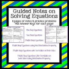 guided notes solving equations
