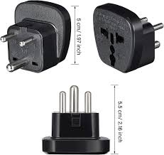 4 pieces uk to india travel adapter
