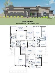 Modern Courtyard House Plan 61custom
