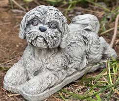 Laying Shih Tzu Statue For Home And