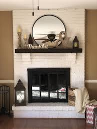 Painted White Fireplace Painted Brick