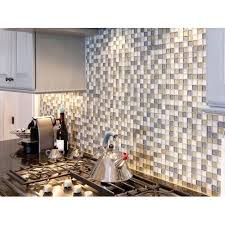 kitchen glass mosaic wall tile size