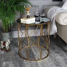 Side Table Round Table Glass Top