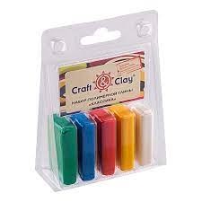 Craft&Clay Набор полимерной глины CCL 110 г 5 цв. - Иголочка - сеть  розничных магазинов, любые товары для шитья и швейная фурнитура