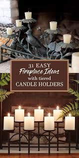 Fireplace Candle Holder Candles Inside