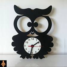 Owl Shape Metallic Clock Udairepublic