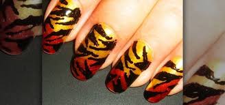 tiger print nails nails manicure