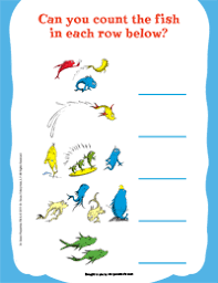 Print this coloring page (it'll print full page) save on pinterest. One Fish Two Fish Red Fish Blue Fish Bonus Activities Earlymoments