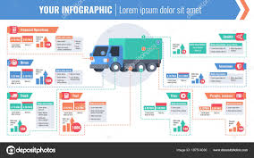 Cargo Logistic Horizontal Infographic Stock Vector Rikitikitao