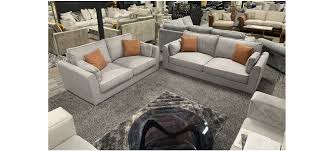grey fabric 3 2 sofa set ex display