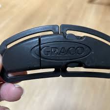 Graco Black Baby Car Seat Safety Clips