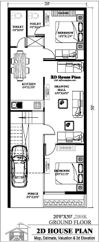 20 50 House Plan Best 3d Elevation