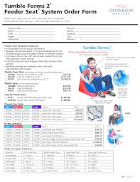 Fillable Online Tumble Forms 2 Feeder Seat System Order Form