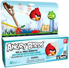 KNEX Angry Birds Red Bird vs. Small Minion Pig Set 72475 Blue Box - ToyWiz