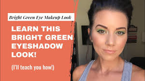 bright green eye makeup tutorial for