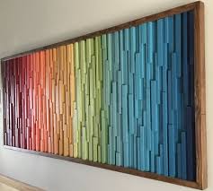 Wood Wall Art Colorful
