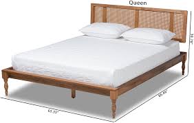 Synthetic Rattan King Size Platform Bed